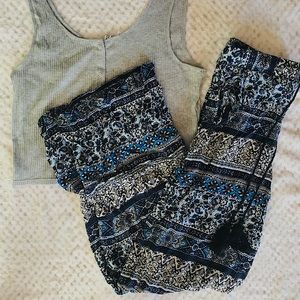Elephant Pants & Grey Tank